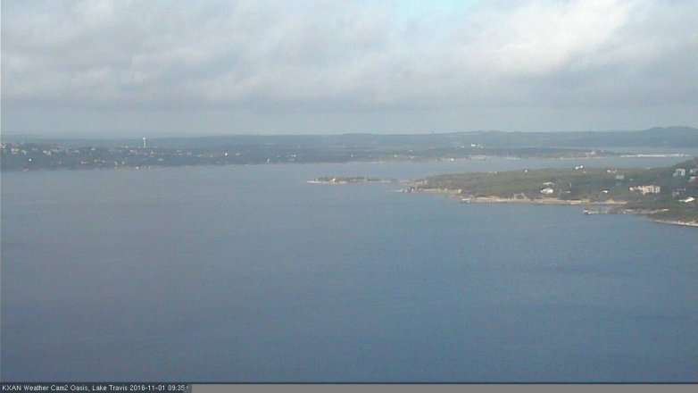 Lake Travis webcam, November 1, 2016 9:05 AM CT