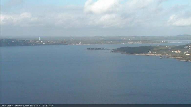 Lake Travis webcam, November 1, 2016 9:35 AM CT