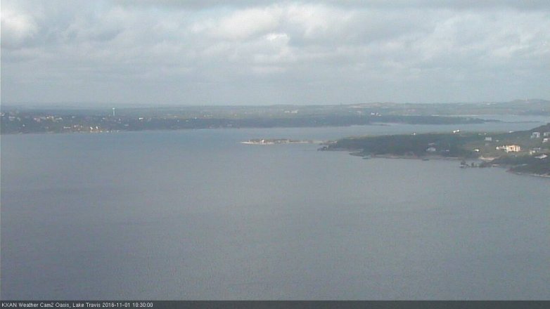 Lake Travis webcam, November 1, 2016 9:45 AM CT
