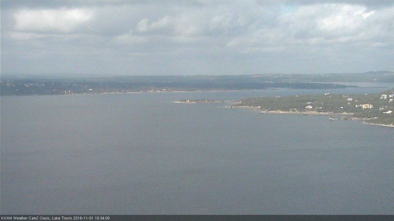 Lake Travis webcam, November 1, 2016 9:55 AM CT
