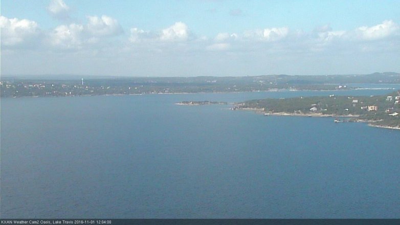 Lake Travis webcam, November 1, 2016 11:20 AM CT