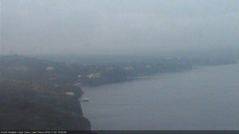 Lake Travis webcam, November 2, 2016 9:25 AM CT