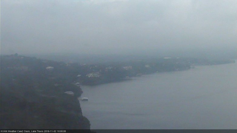 Lake Travis webcam, November 2, 2016 9:30 AM CT