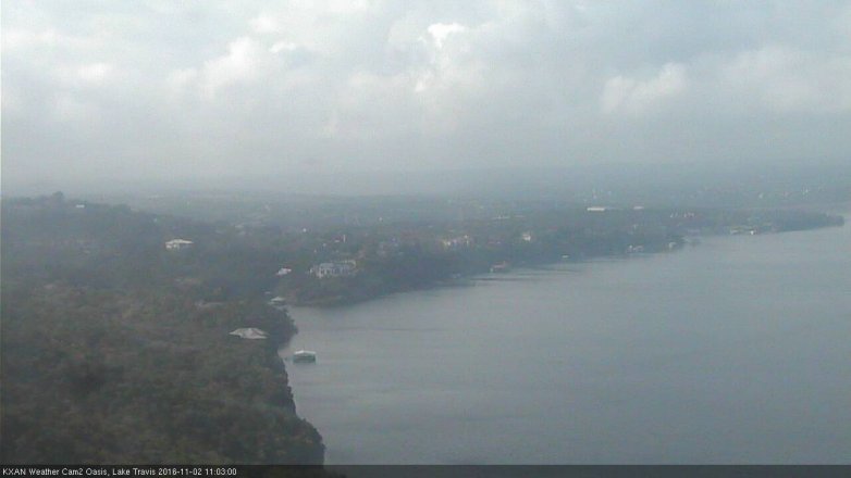 Lake Travis webcam, November 2, 2016 10:20 AM CT