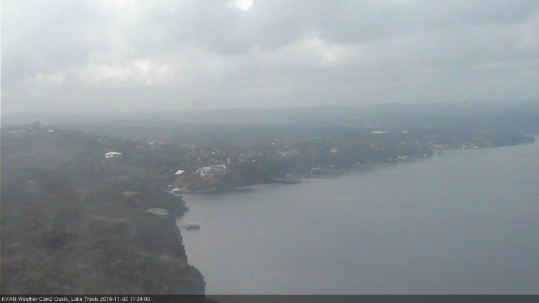 Lake Travis webcam, November 2, 2016 11:05 AM CT