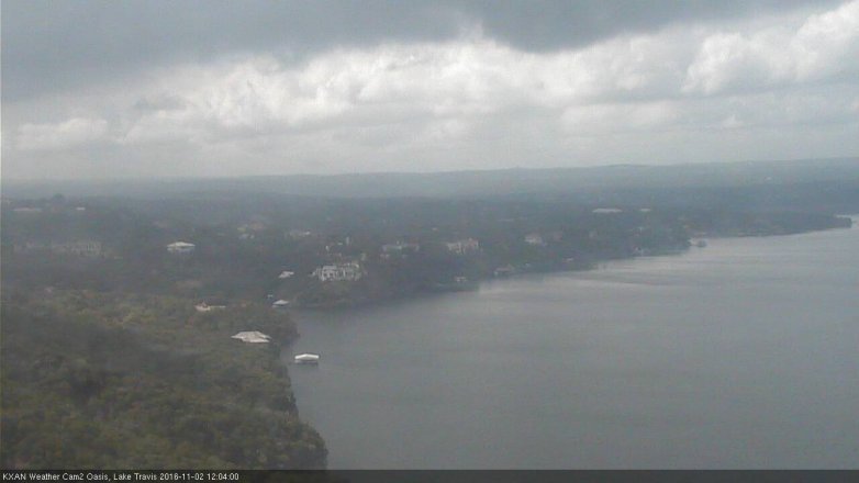 Lake Travis webcam, November 2, 2016 11:15 AM CT