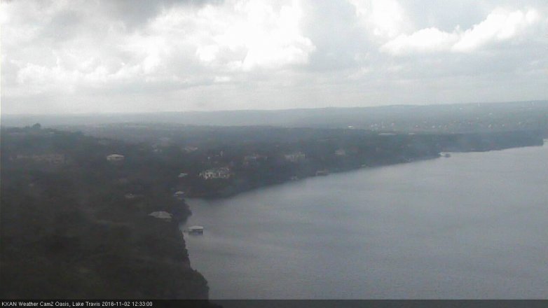 Lake Travis webcam, November 2, 2016 11:45 AM CT