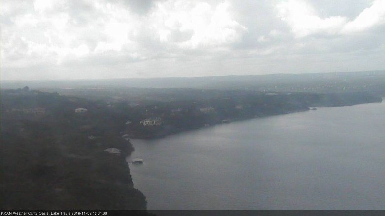 Lake Travis webcam, November 2, 2016 12:05 PM CT