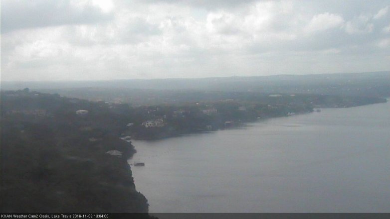 Lake Travis webcam, November 2, 2016 12:25 PM CT