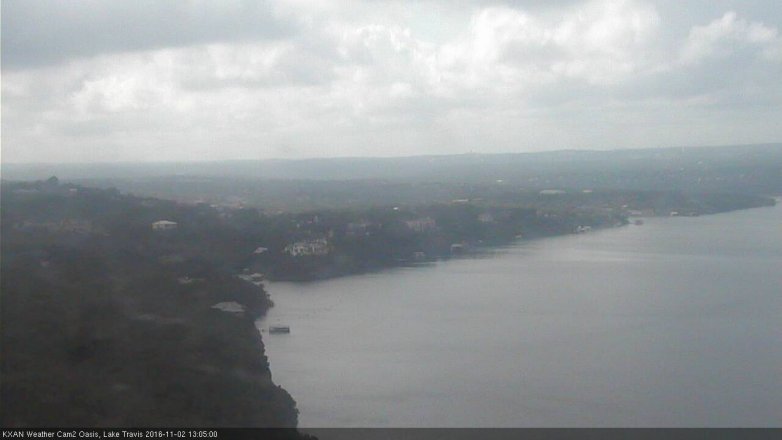 Lake Travis webcam, November 2, 2016 12:30 PM CT