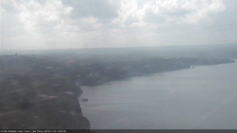 Lake Travis webcam, November 2, 2016 1:15 PM CT