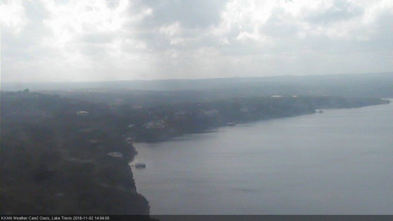 Lake Travis webcam, November 2, 2016 1:30 PM CT