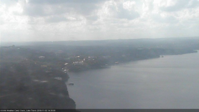 Lake Travis webcam, November 2, 2016 1:35 PM CT