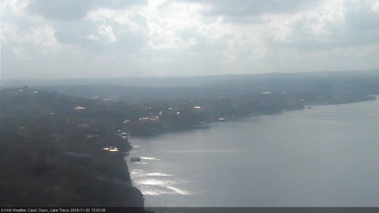 Lake Travis webcam, November 2, 2016 2:10 PM CT