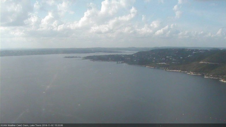 Lake Travis webcam, November 2, 2016 2:45 PM CT