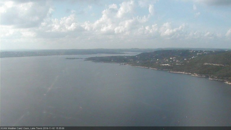 Lake Travis webcam, November 2, 2016 2:50 PM CT