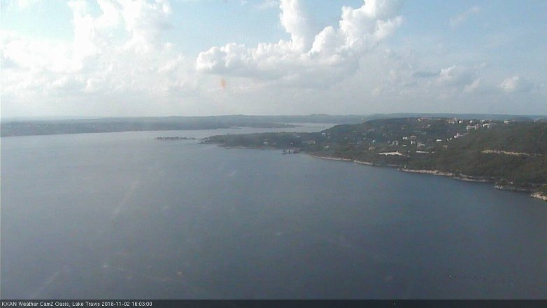 Lake Travis webcam, November 2, 2016 3:15 PM CT
