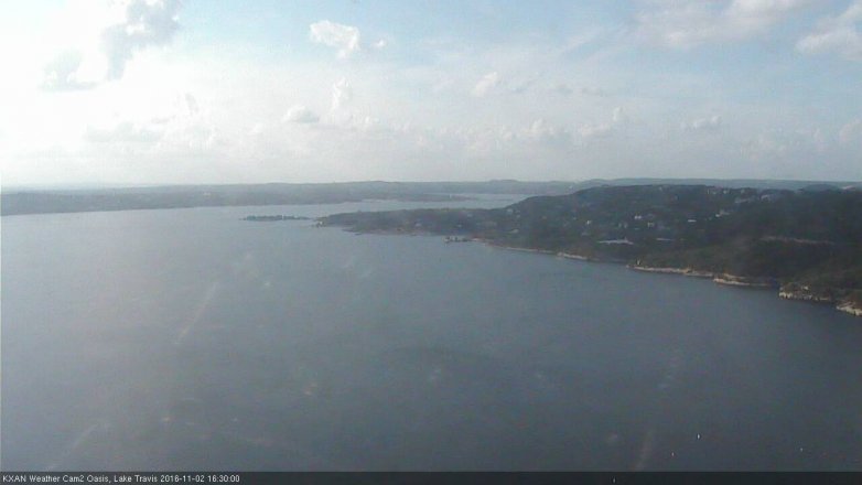 Lake Travis webcam, November 2, 2016 3:35 PM CT
