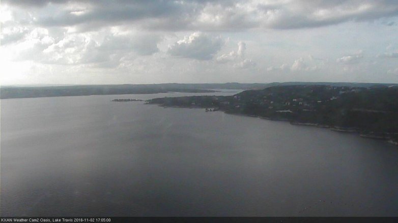 Lake Travis webcam, November 2, 2016 4:25 PM CT