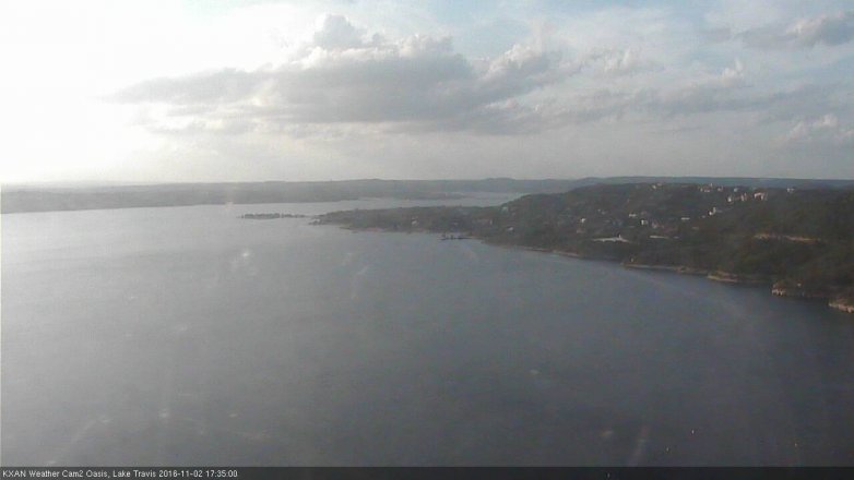 Lake Travis webcam, November 2, 2016 4:50 PM CT