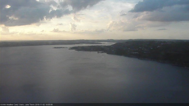 Lake Travis webcam, November 2, 2016 5:25 PM CT