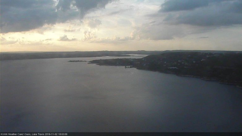 Lake Travis webcam, November 2, 2016 5:35 PM CT