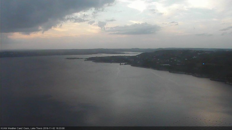 Lake Travis webcam, November 2, 2016 5:40 PM CT