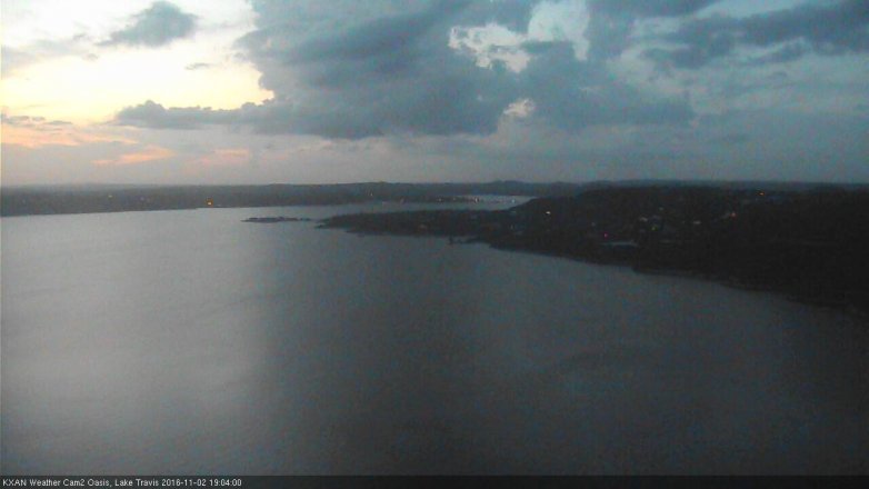 Lake Travis webcam, November 2, 2016 6:30 PM CT