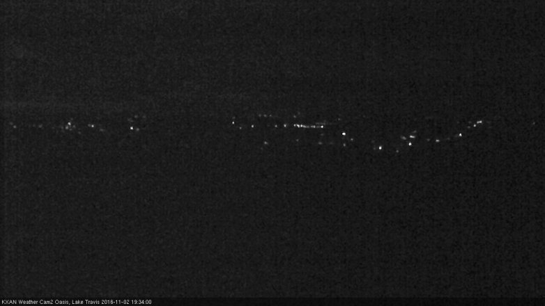 Lake Travis webcam, November 2, 2016 6:50 PM CT