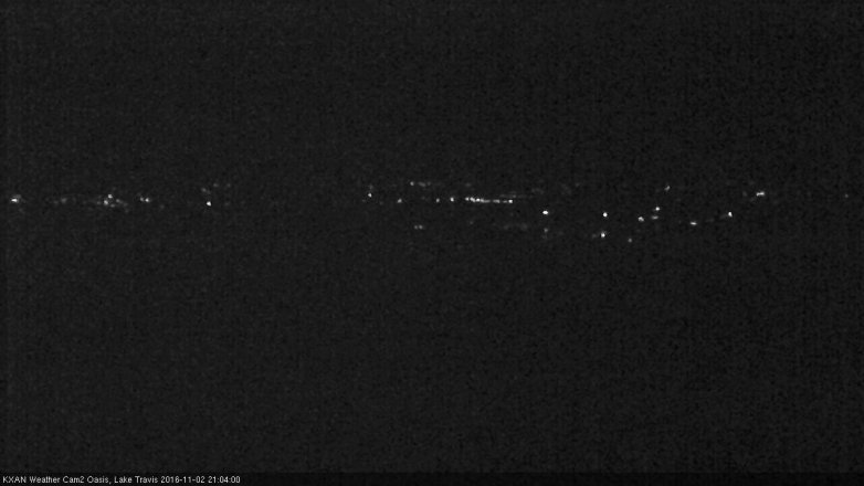 Lake Travis webcam, November 2, 2016 8:30 PM CT