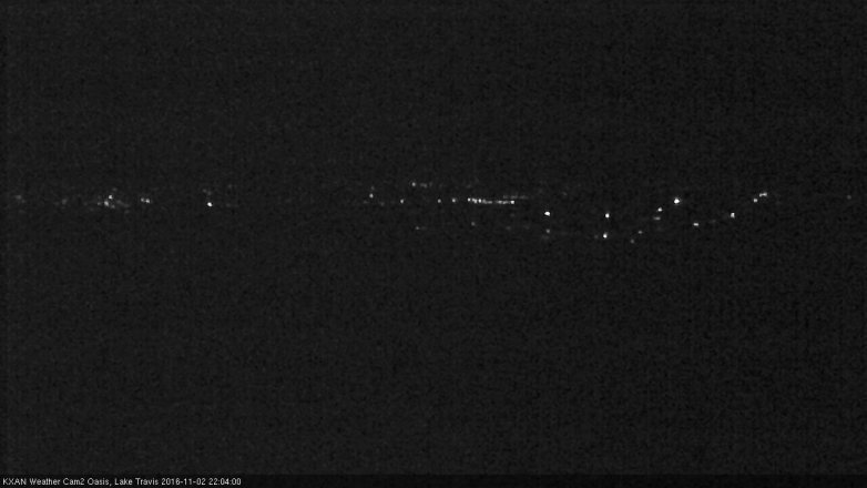 Lake Travis webcam, November 2, 2016 9:15 PM CT