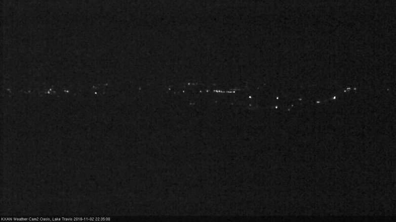 Lake Travis webcam, November 2, 2016 10:05 PM CT