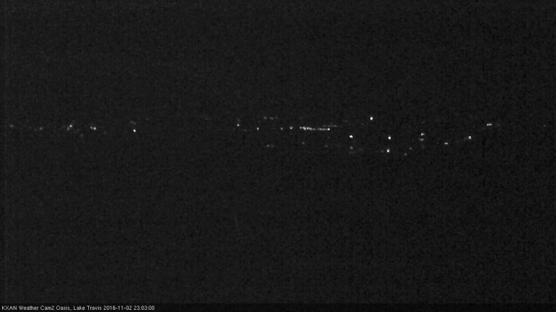 Lake Travis webcam, November 2, 2016 10:15 PM CT