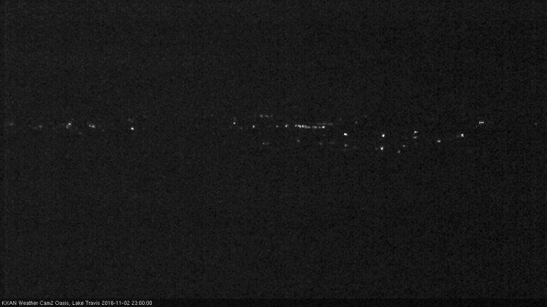 Lake Travis webcam, November 2, 2016 10:30 PM CT