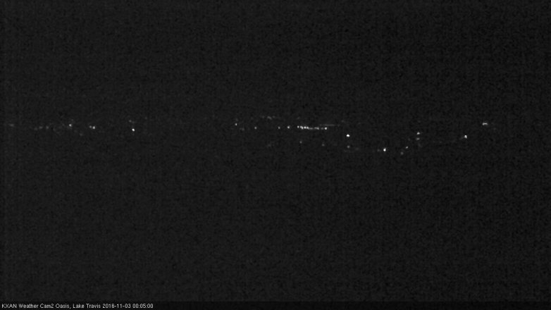 Lake Travis webcam, November 2, 2016 11:25 PM CT