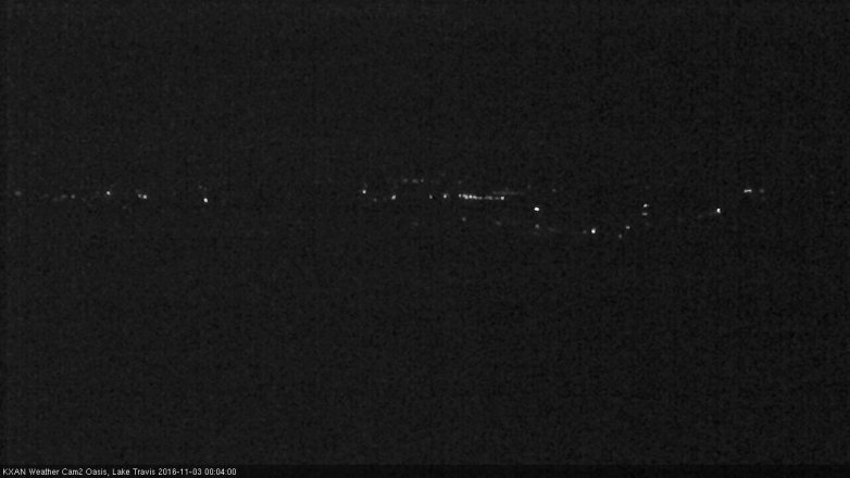 Lake Travis webcam, November 2, 2016 11:35 PM CT