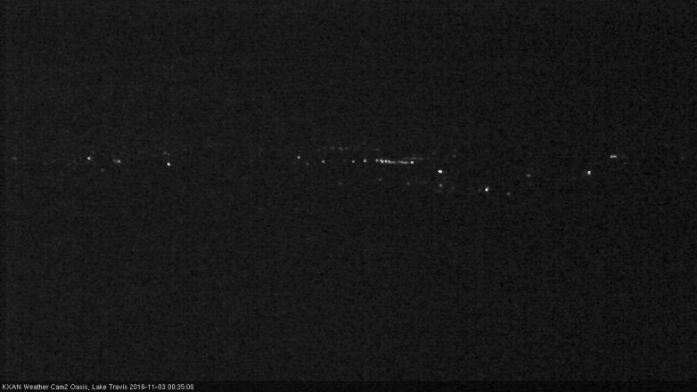 Lake Travis webcam, November 2, 2016 11:45 PM CT