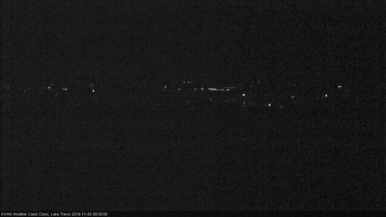 Lake Travis webcam, November 2, 2016 11:50 PM CT