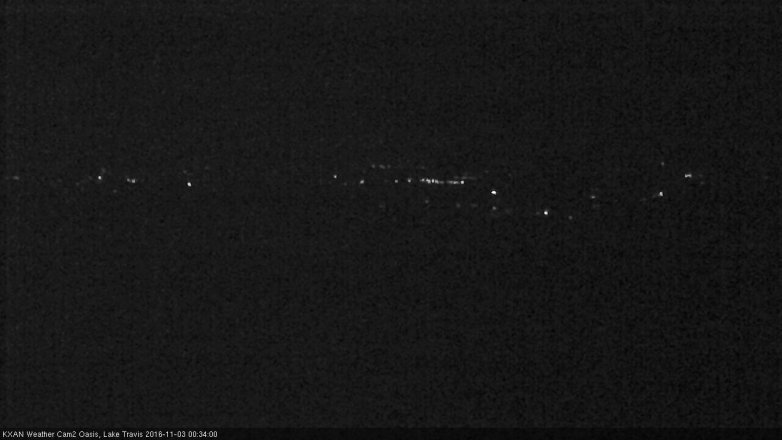 Lake Travis webcam, November 2, 2016 11:55 PM CT