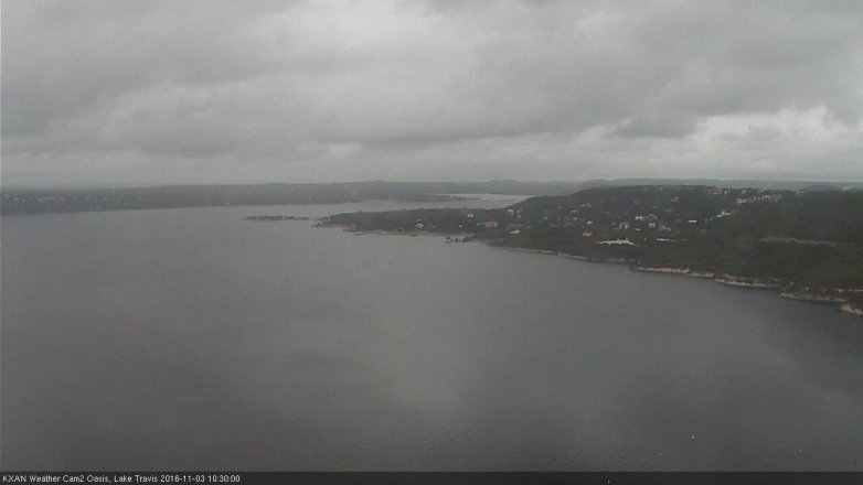 Lake Travis webcam, November 3, 2016 9:40 AM CT