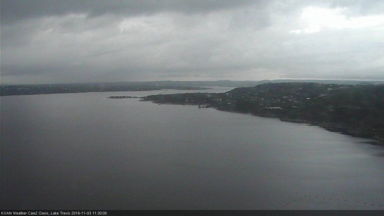 Lake Travis webcam, November 3, 2016 10:35 AM CT