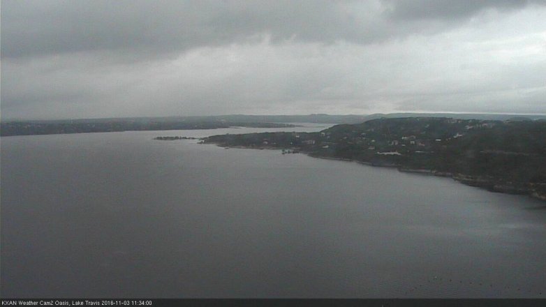 Lake Travis webcam, November 3, 2016 10:55 AM CT