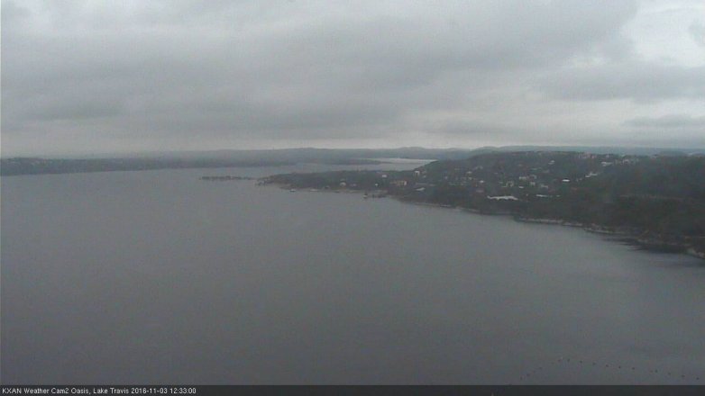Lake Travis webcam, November 3, 2016 11:40 AM CT