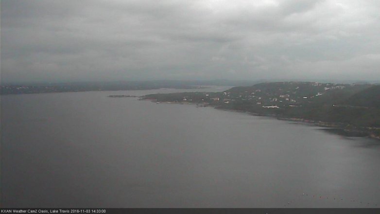 Lake Travis webcam, November 3, 2016 1:50 PM CT