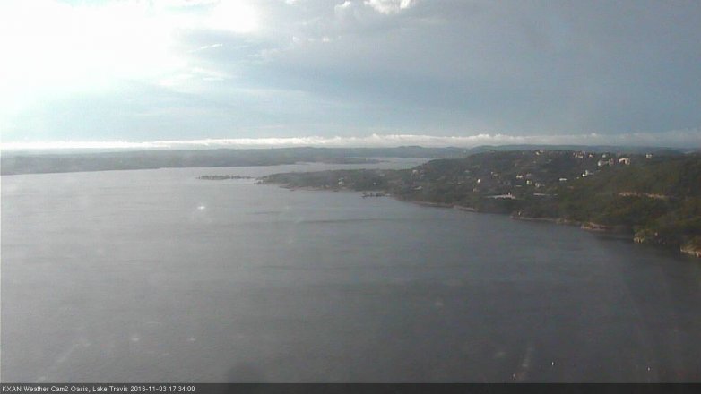 Lake Travis webcam, November 3, 2016 4:40 PM CT