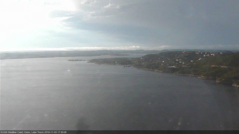 Lake Travis webcam, November 3, 2016 4:50 PM CT