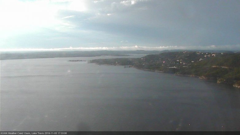 Lake Travis webcam, November 3, 2016 5:00 PM CT