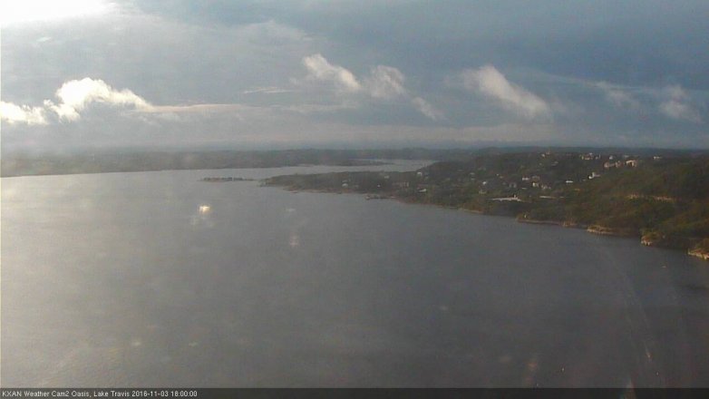 Lake Travis webcam, November 3, 2016 5:15 PM CT