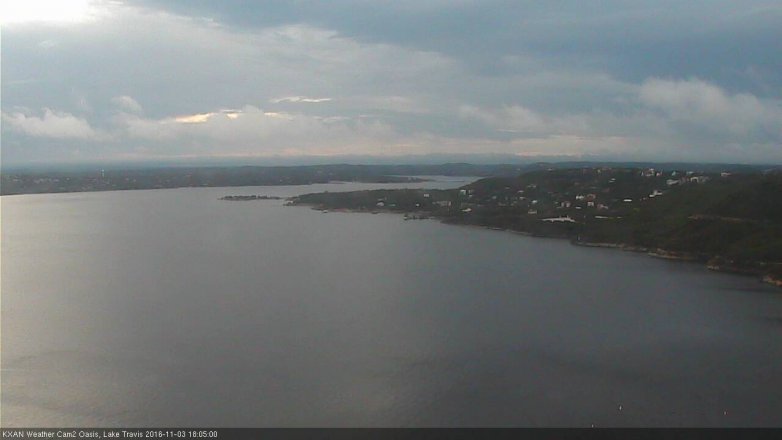 Lake Travis webcam, November 3, 2016 5:30 PM CT