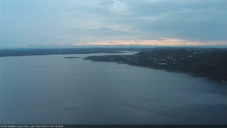 Lake Travis webcam, November 3, 2016 5:40 PM CT